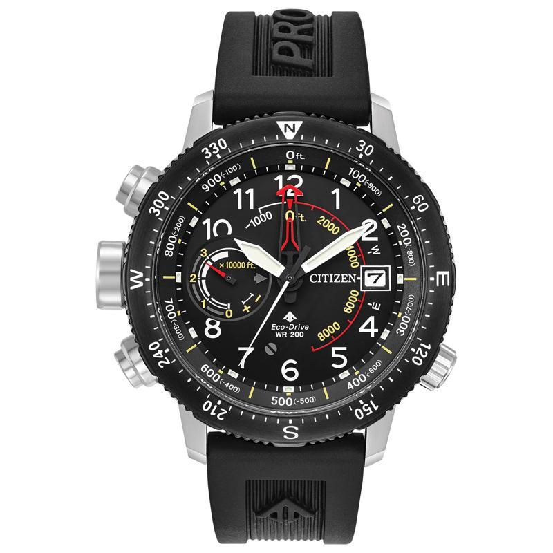 Men&#39;s Promaster Altichron Watch in Black Polyurethane and Stainless Steel, 47MM – Image 1 of 3