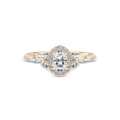 Diamond Oval Halo Engagement Ring in 14K Yellow Gold (1 ct. tw.)