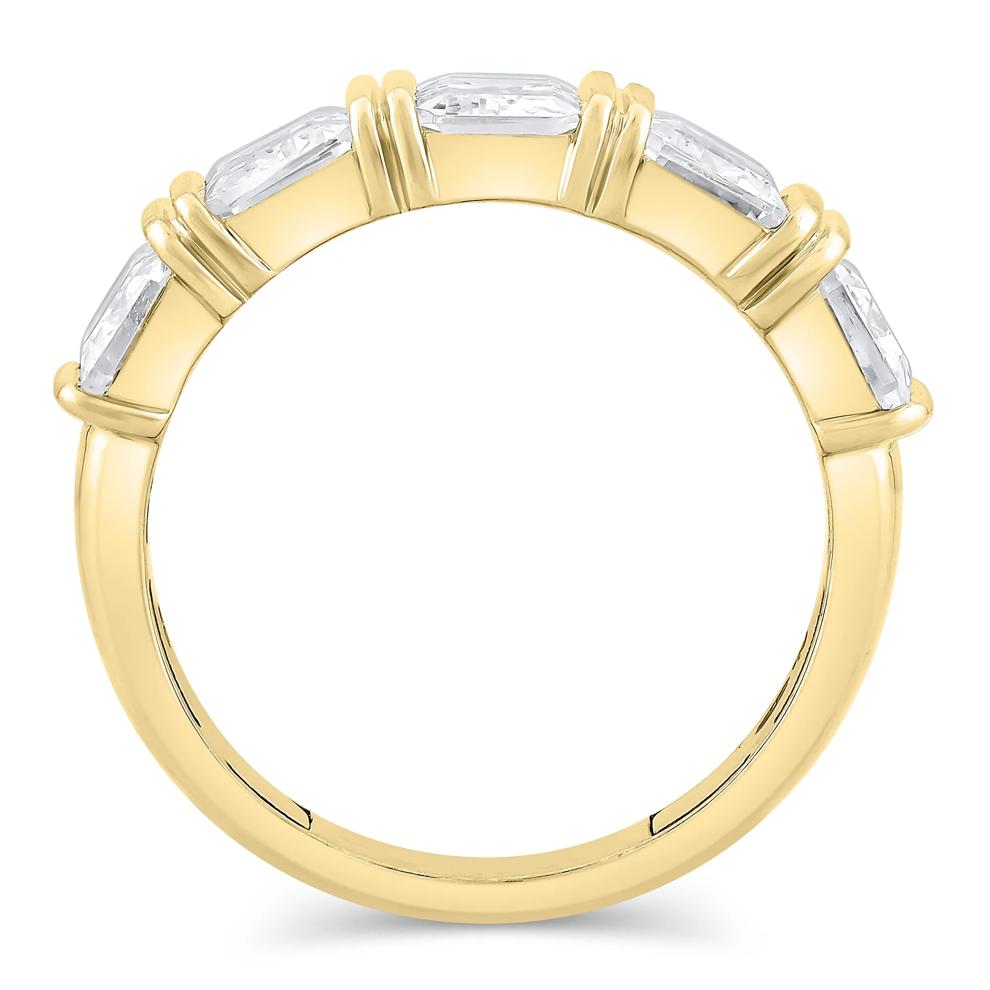 Lab Grown Diamond Five-Stone Anniversary Band in 14K Yellow Gold (3 1/2 ct. tw.) – Image 2 of 4
