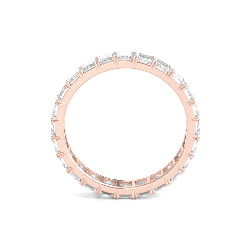 Emerald-Cut Diamond Wedding Band with Eternity Setting in 14K Rose Gold &#40;3 ct. tw.&#41; – Image 2 of 3