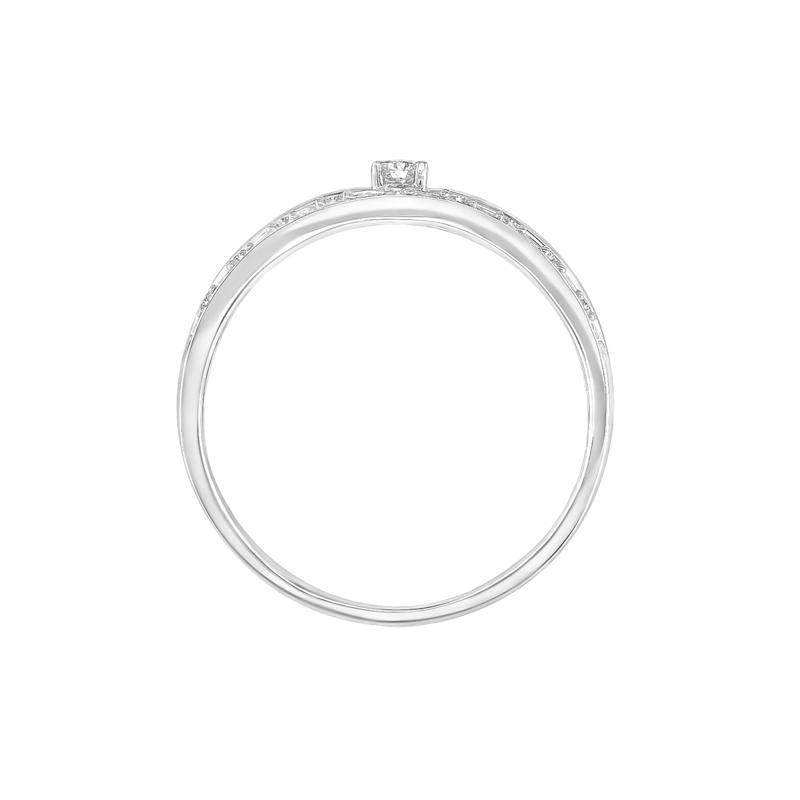 Diamond Two-Row Stack Band in 10K White Gold &#40;1/10 ct. tw.&#41; – Image 2 of 3