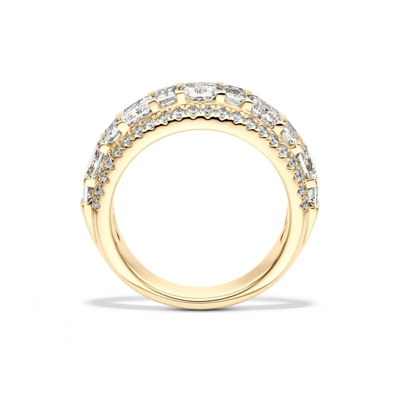 Lab Grown Diamond Multi-Row Anniversary Band in 14K Yellow Gold &#40;3 ct. tw.&#41; – Image 2 of 4