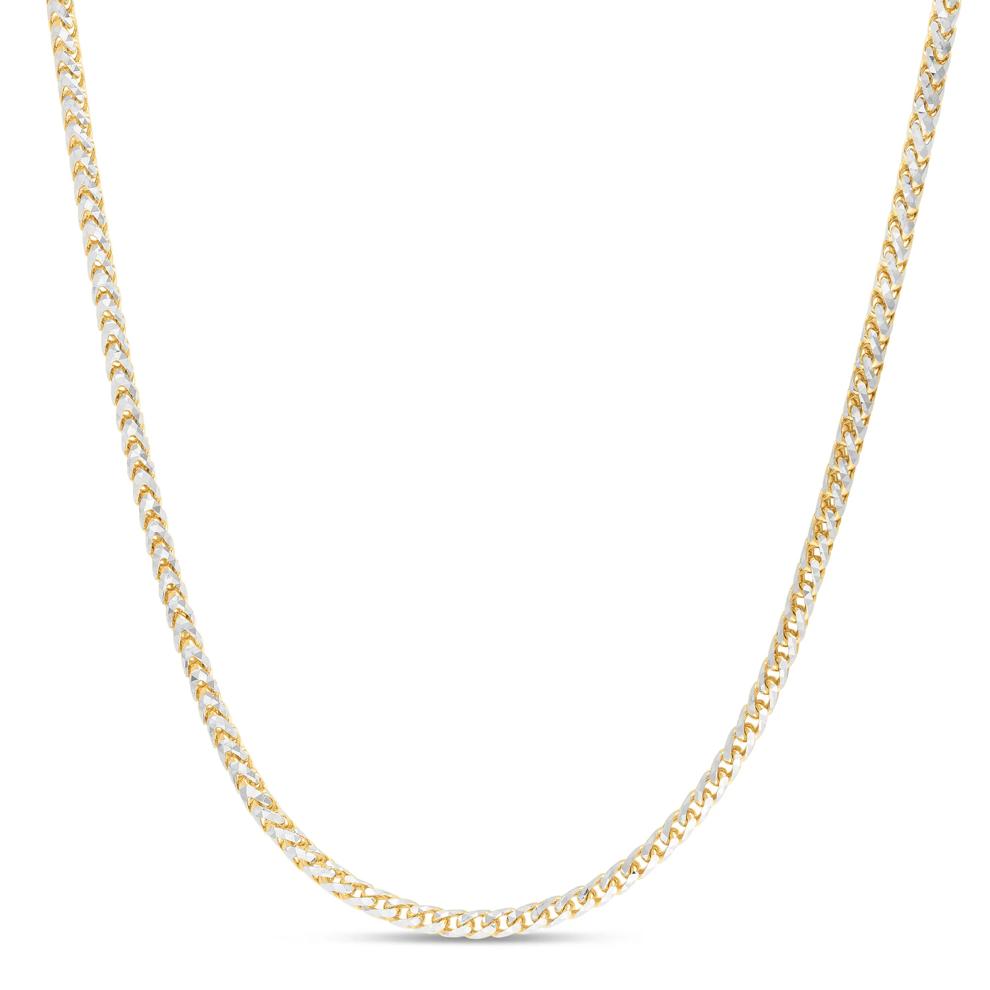 Men's Round Franco Chain in 14K Yellow &amp; White Gold, 3.15MM, 24" – Image 1 of 3