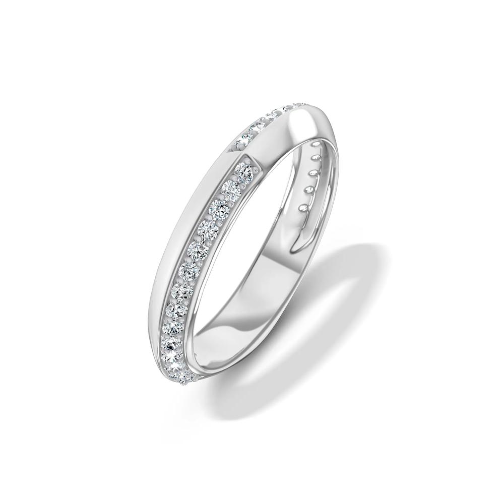 Lab Grown Diamond Knife-Edge Anniversary Band in 10K White Gold (1/3 ct. tw.) – Image 4 of 4