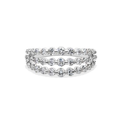 Lab Grown Diamond Three-Row Anniversary Band in 10K White Gold (1 ct. tw.)