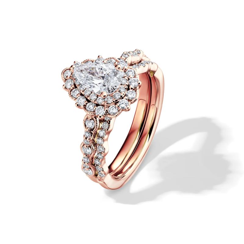 Alice Lab Grown Diamond Bridal Set in 14K Rose Gold &#40;1 3/8 ct. tw.&#41; – Image 5 of 6