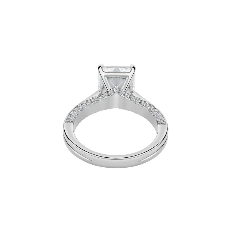 Rosamond Lab Grown Diamond Radiant Cut Ring in Platinum (3 1/3 ct. tw.) – Image 4 of 4