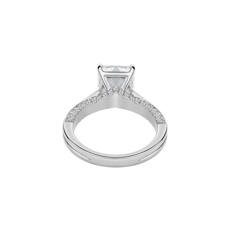 Rosamond Lab Grown Diamond Radiant Cut Ring in Platinum (3 1/3 ct. tw.) – Image 4 of 4