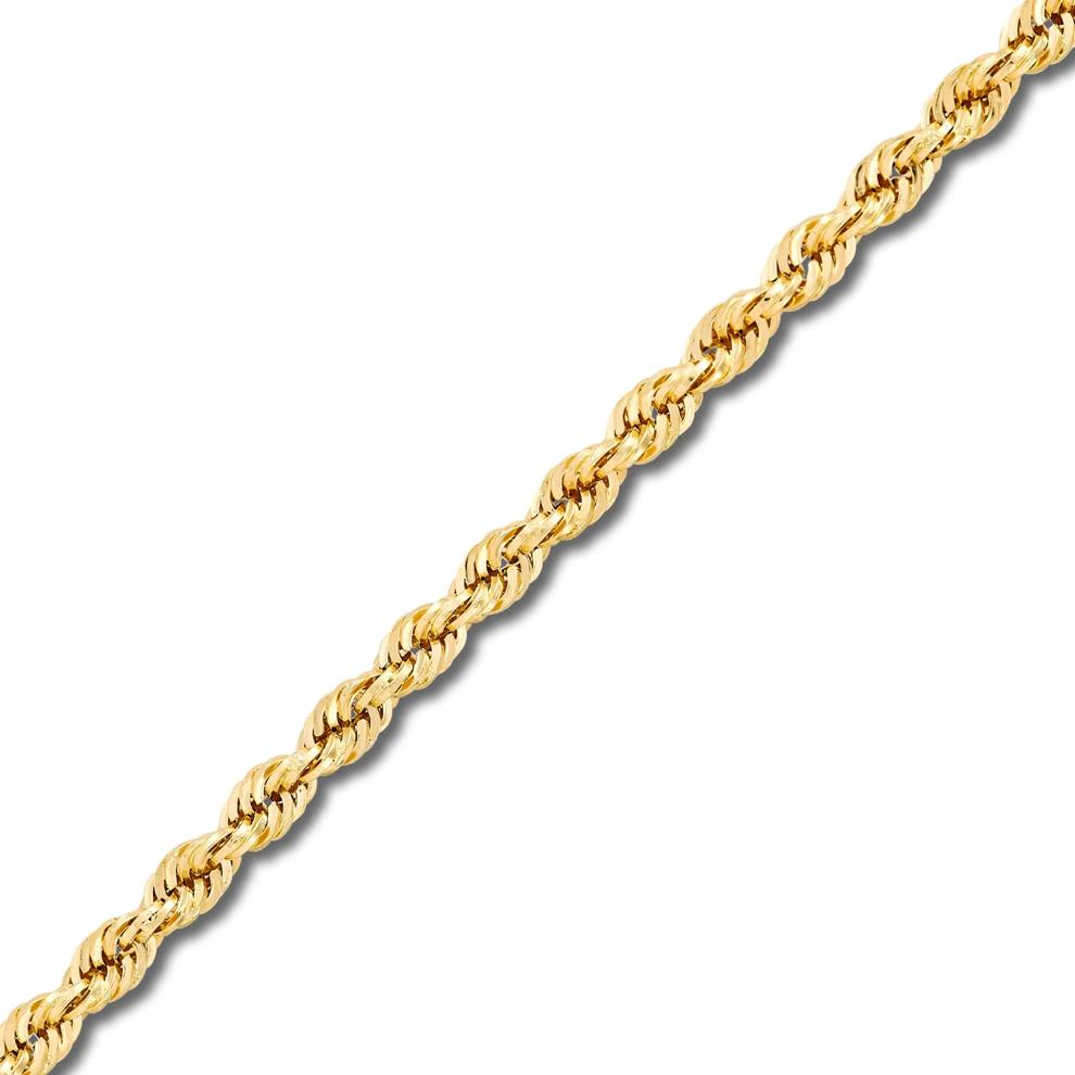 Heavy Hollow Rope Chain in 14K Yellow Gold, 18" – Image 2 of 3