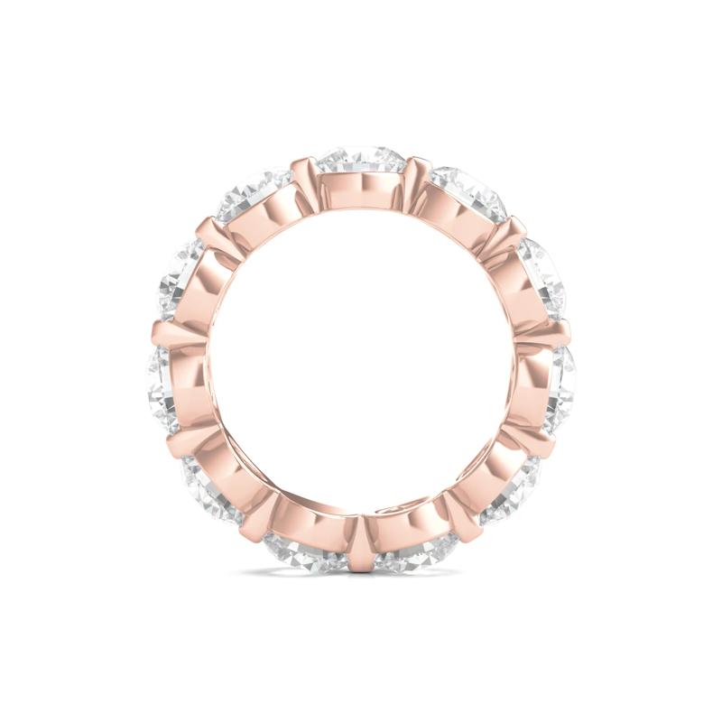 Round-Cut Diamond Shared Prong Eternity Band in 14k Rose Gold &#40;7 ct. tw.&#41; – Image 2 of 3