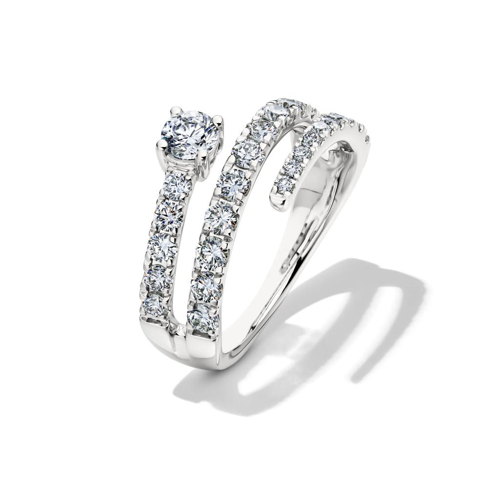 Lab Grown Diamond Coil Ring in 14K White Gold (1 1/4 ct. tw.) – Image 4 of 4