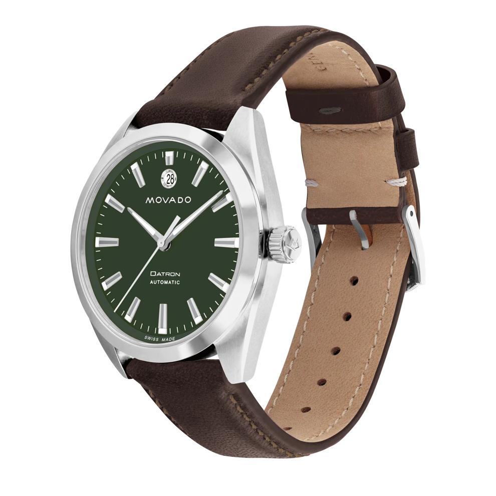 Men's Heritage Datron Watch With Brown Calfskin Leather Strap – Image 2 of 3