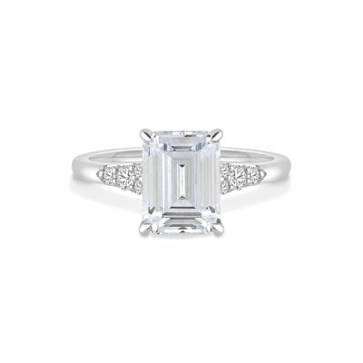 Lab Grown Diamond Emerald Engagement Ring in 14K Gold (2 3/4 ct. tw.)
