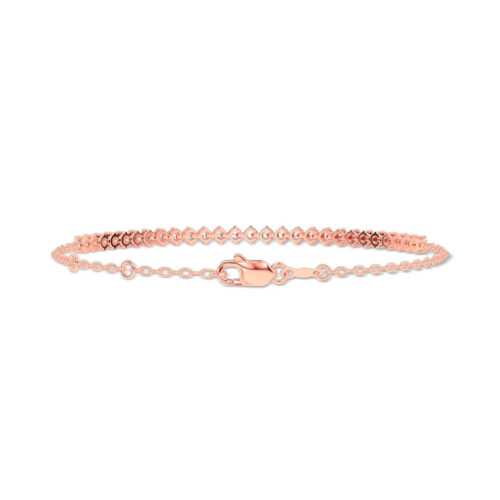 Lab Grown Diamond Compass-Set Bracelet in 14K Rose Gold, 7" (3/4 ct. tw.) – Image 2 of 2