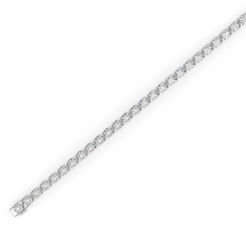 Lab Grown Diamond S-Link Bracelet in 14K White Gold (5 ct. tw.) – Image 2 of 3