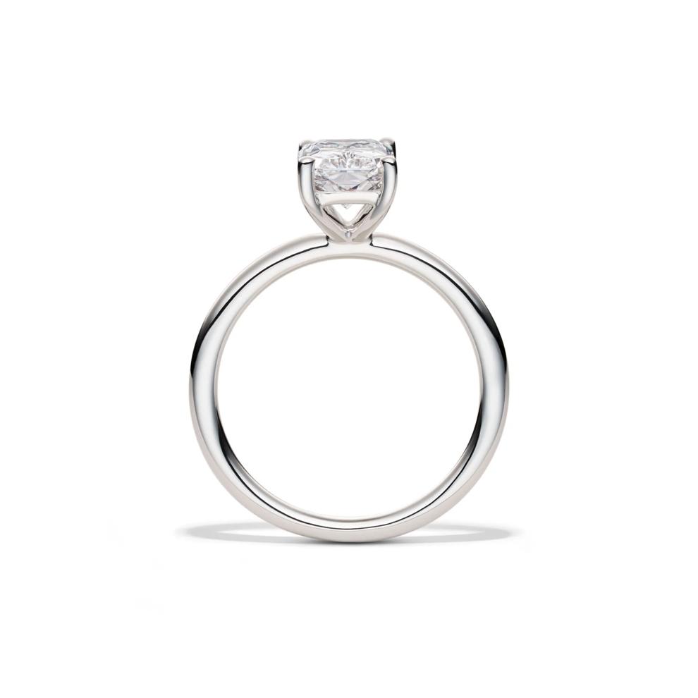 Lab Grown Diamond Radiant-Cut Solitaire Ring in 14K White Gold (2 ct.) – Image 2 of 4