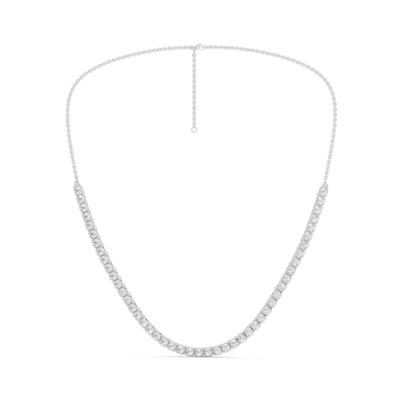 Lab Grown Diamond Tennis Necklace in 10K White Gold (3 ct. tw.)