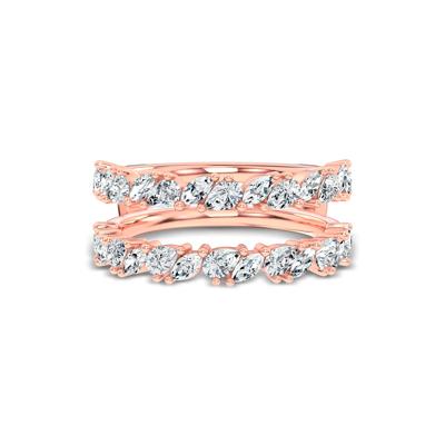 Lab Grown Diamond Mixed Shape Straight Insert in 14K Rose Gold (7/8 ct. tw.)