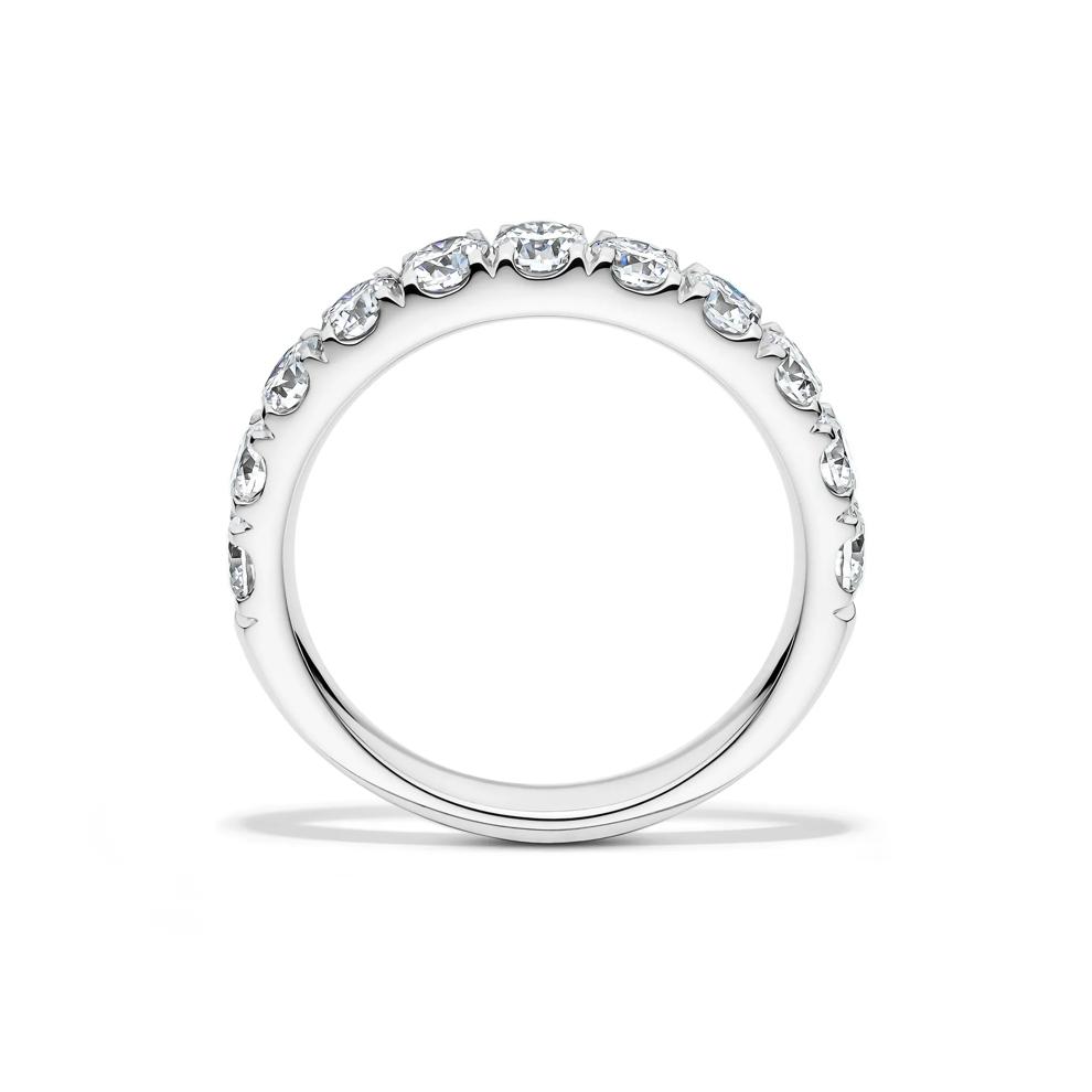 Lab-Created Moissanite Band Ring in 10K White Gold (1 1/2 ct. dew) – Image 2 of 4