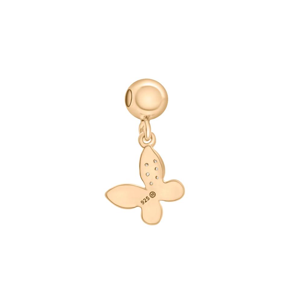 Diamond Accent Butterfly Bead Charm in Vermeil – Image 3 of 3