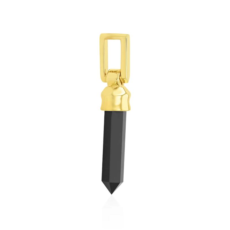 Men's Onyx Crystal Charm in Vermeil – Image 3 of 3