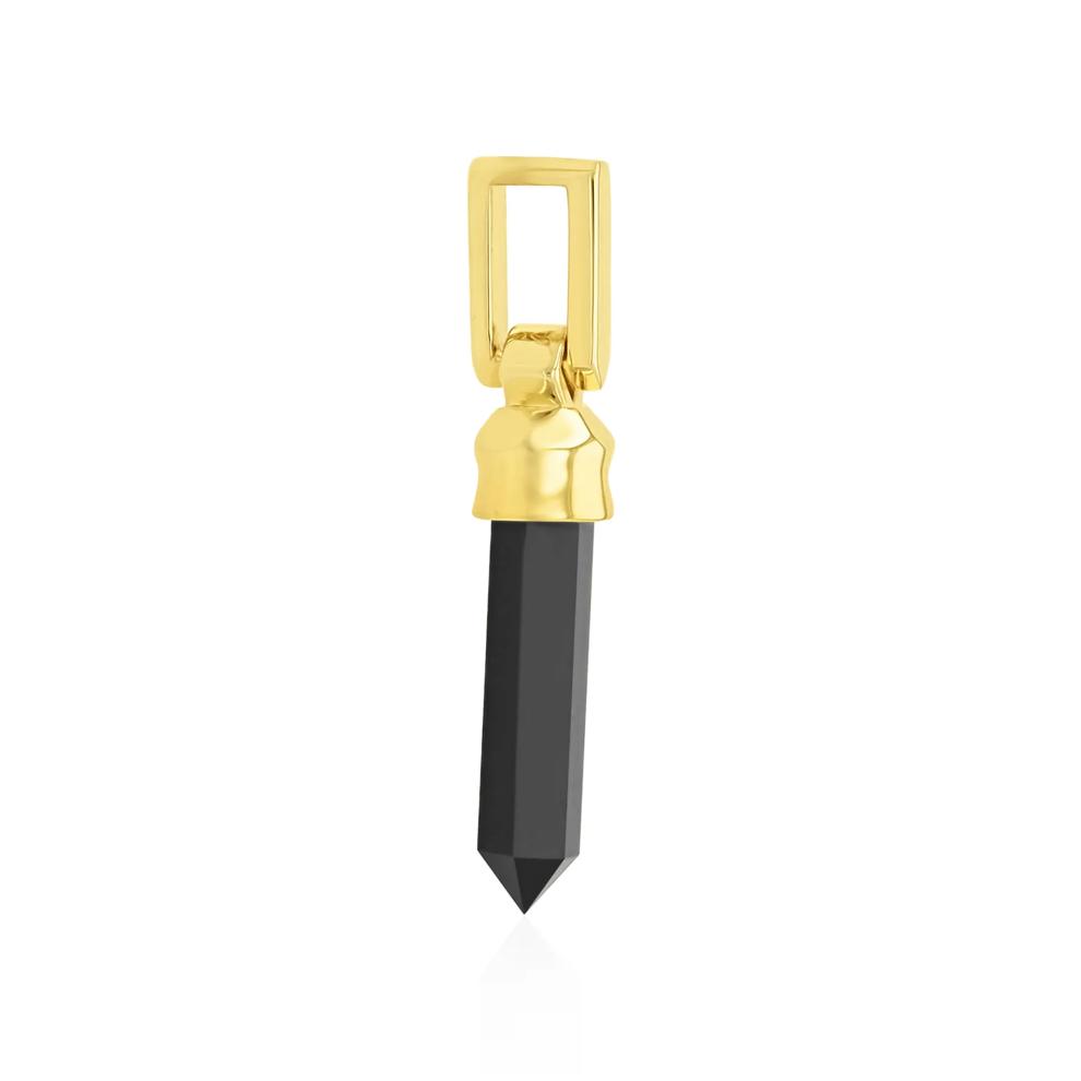 Men's Onyx Crystal Charm in Vermeil – Image 3 of 3