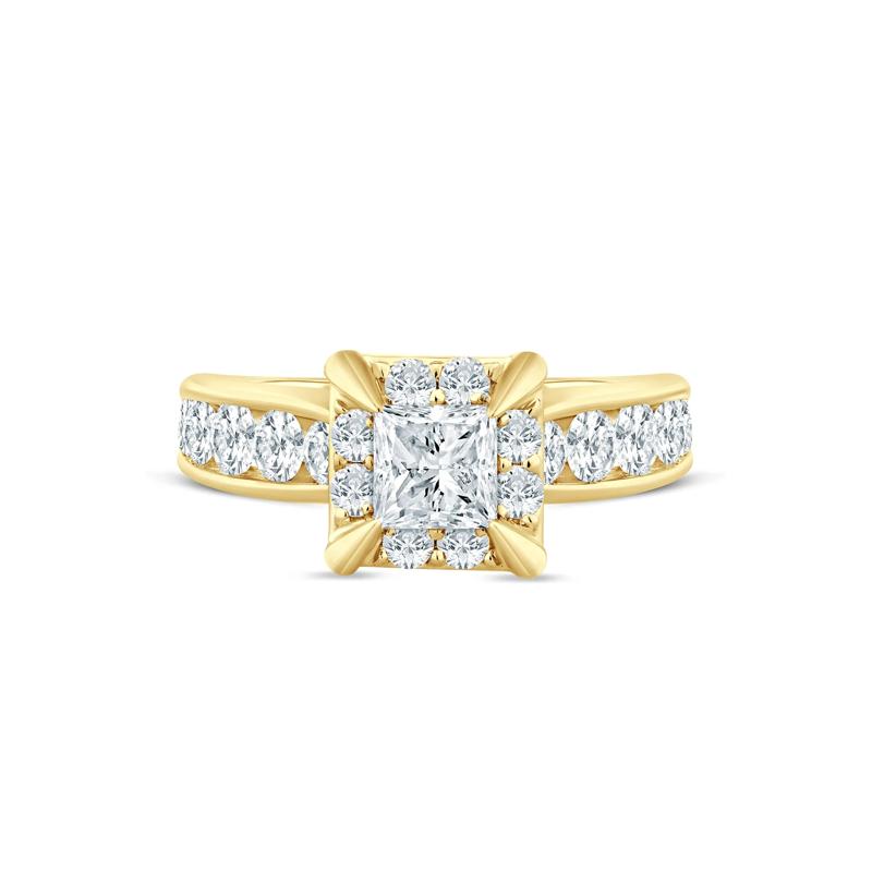 Princess-Cut Diamond Engagement Ring in 14K Yellow Gold &#40;2 ct. tw.&#41; – Image 1 of 3