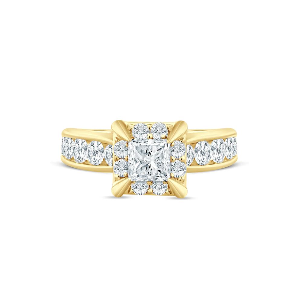 Princess-Cut Diamond Engagement Ring in 14K Yellow Gold (2 ct. tw.) – Image 1 of 3