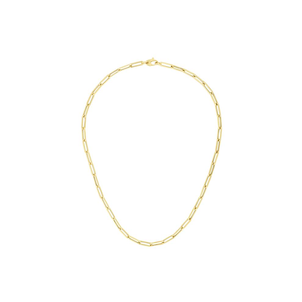 Paperclip Chain in 14K Yellow Gold, 4.25MM, 18&rdquo; – Image 2 of 4