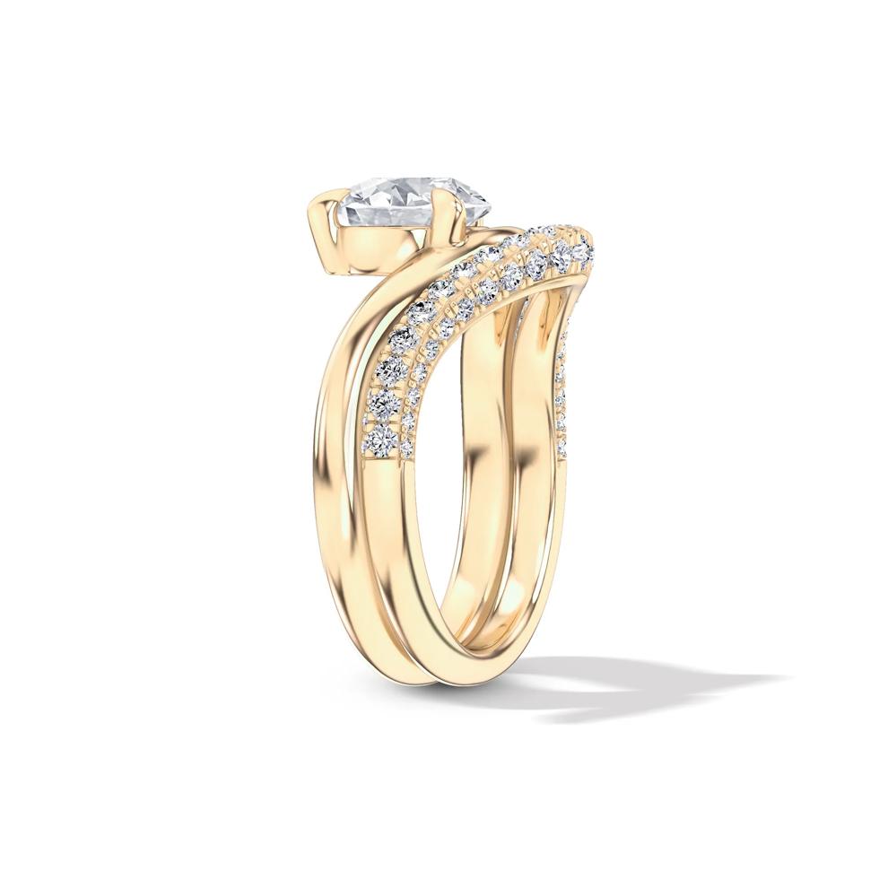 Lab Grown Diamond Pear-Shaped Engagement Set in 14K Yellow Gold (2 5/8 ct. tw.) – Image 3 of 6