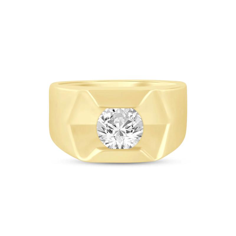 Men&rsquo;s Lab Grown Diamond Wedding Band in 10K Yellow Gold &#40;1 1/2 ct. tw.&#41; – Image 1 of 3