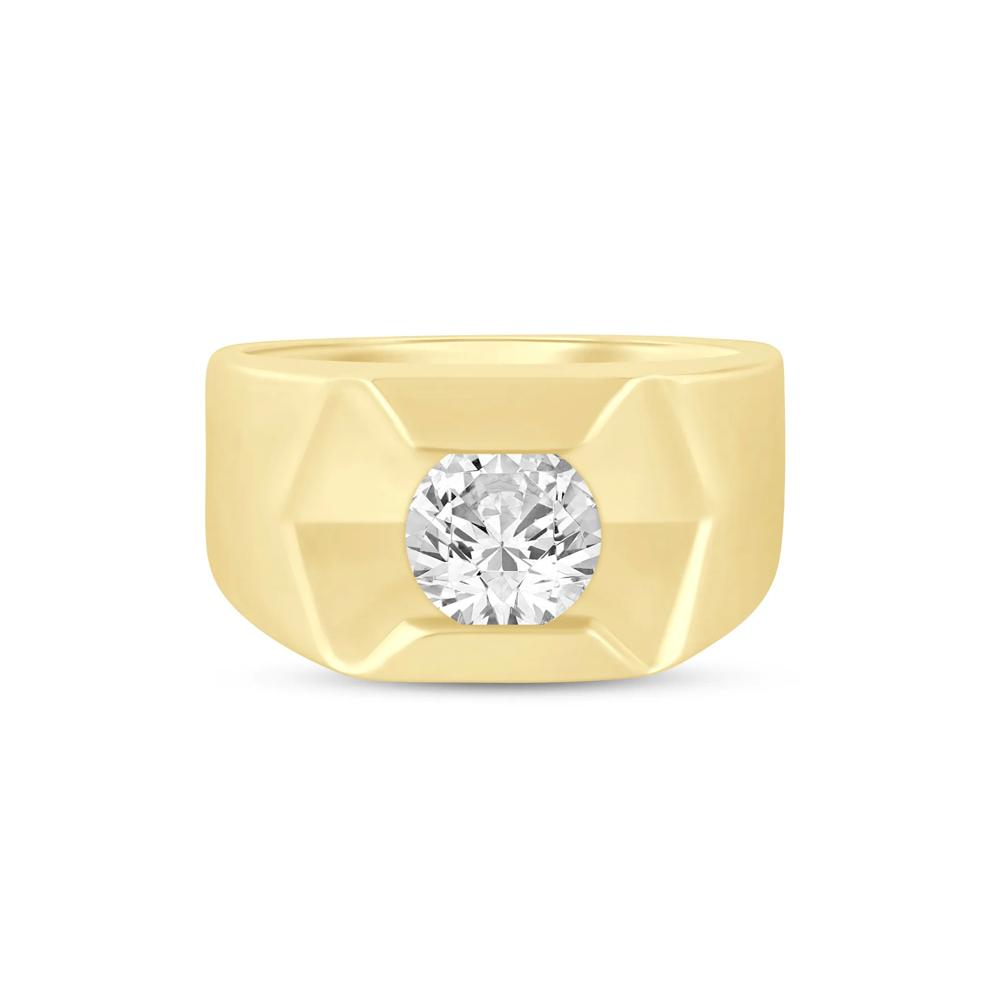 Men&rsquo;s Lab Grown Diamond Wedding Band in 10K Yellow Gold (1 1/2 ct. tw.) – Image 1 of 3