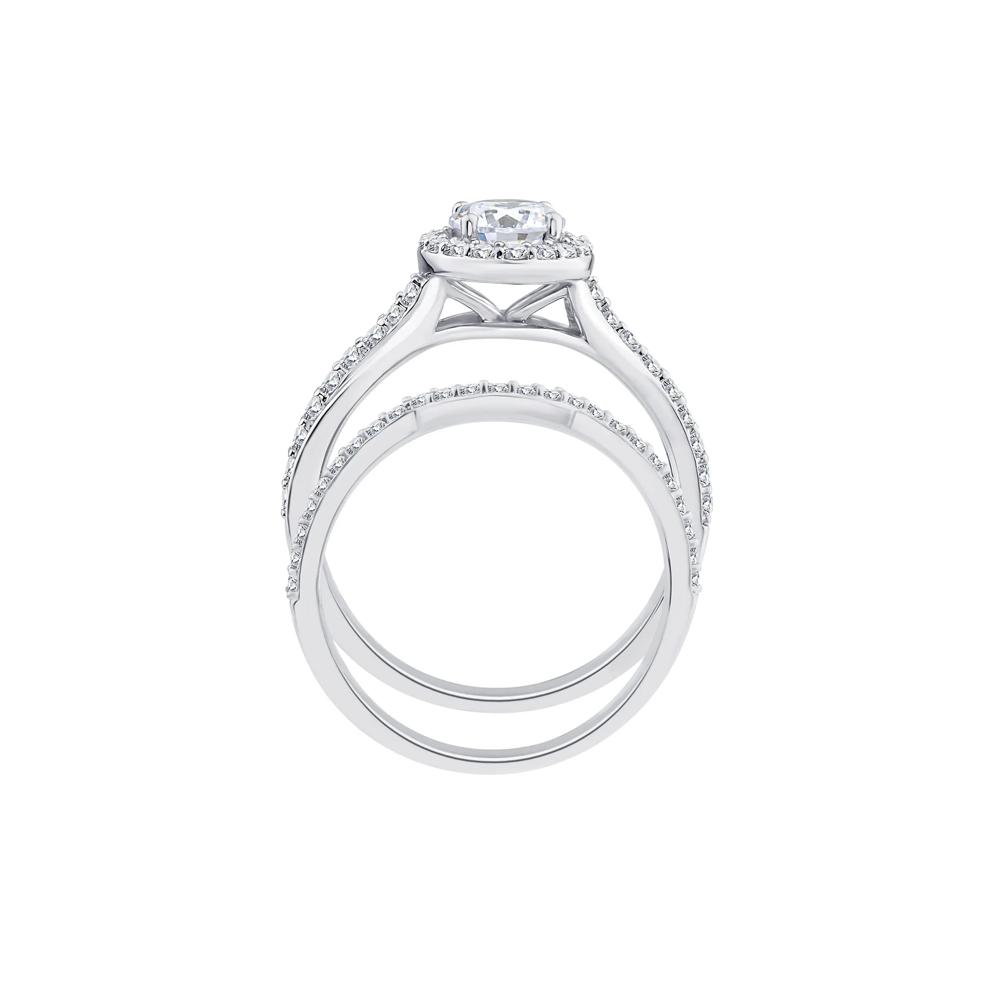 Lab Grown Diamond Engagement Ring Set in 10K White Gold (1 1/5 ct. tw.) – Image 2 of 3
