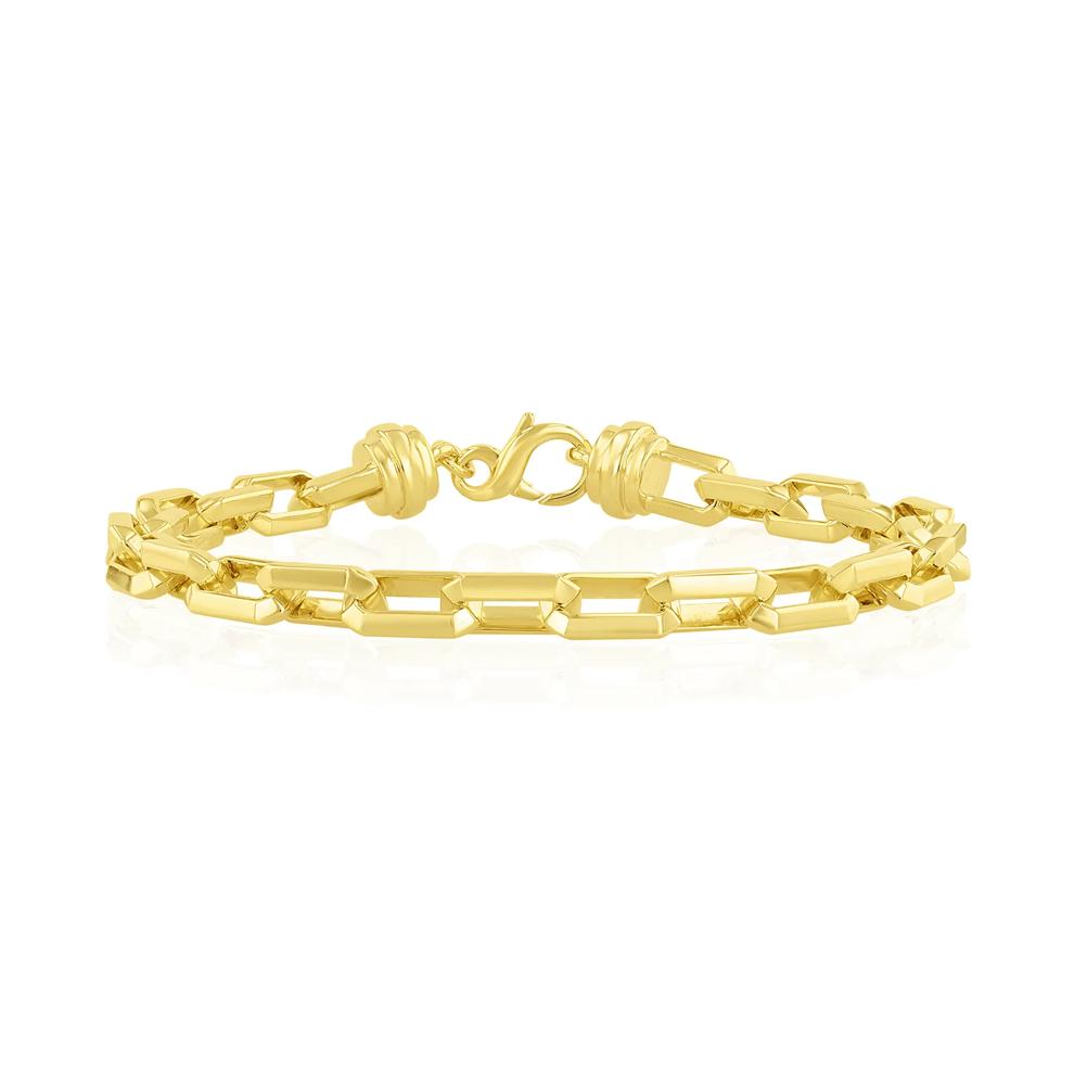 Men's Hexagon Link Bracelet in Vermeil – Image 1 of 3