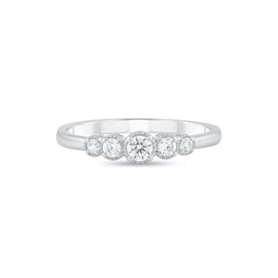 Diamond Five-Stone Stack Band in 10K Gold (1/4 ct. tw.)