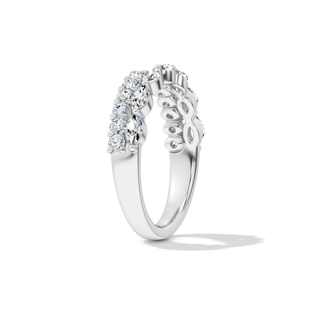 Lab Grown Diamond Open Double Row Band in 14K White Gold (3/4 ct. tw.) – Image 3 of 4