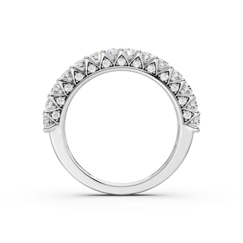 Lab Grown Diamond Double Row Anniversary Band in 10K White Gold &#40;2 ct. tw.&#41; – Image 2 of 3