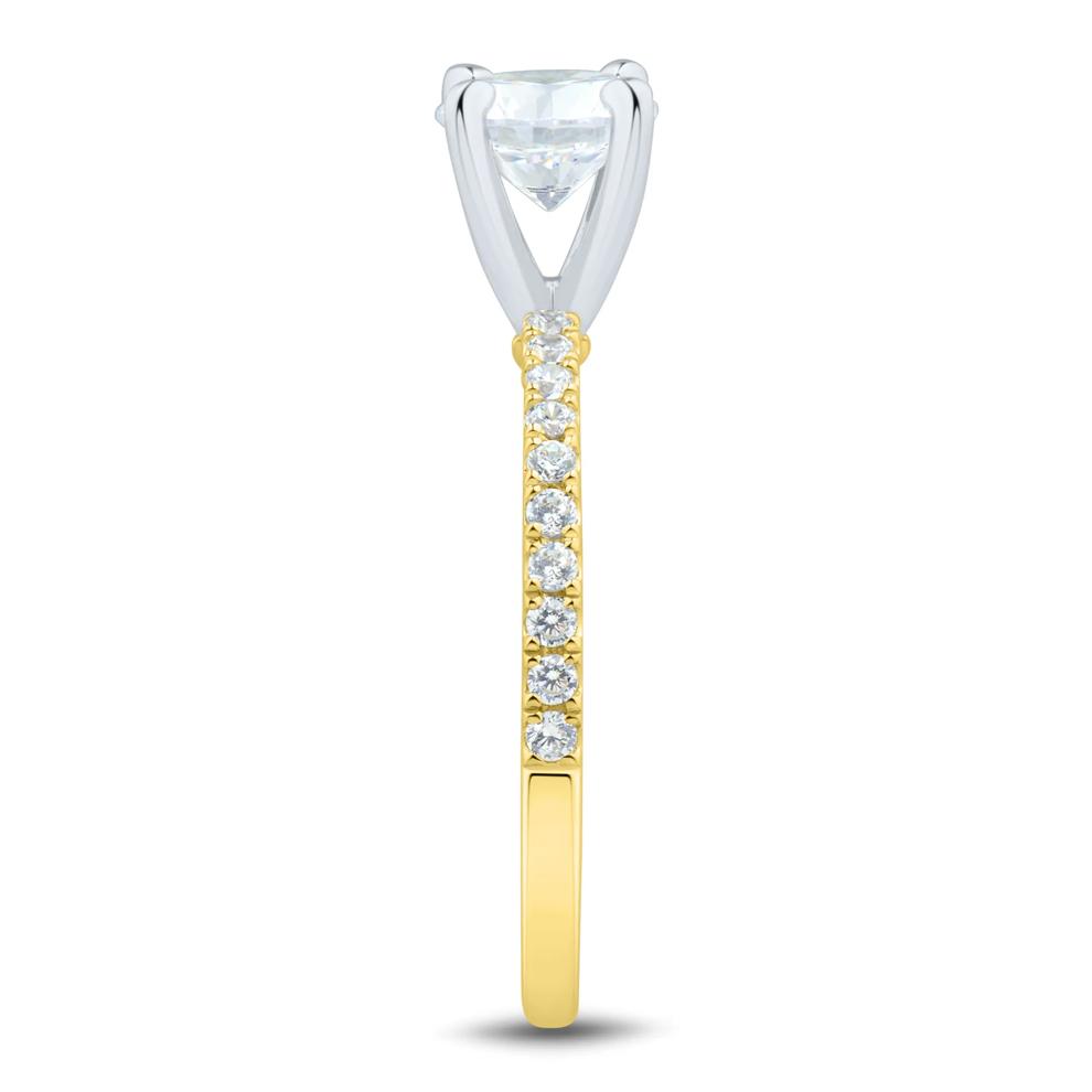 1/5 ct. tw. Diamond Semi-Mount Engagement Ring in 14k Yellow Gold (Setting Only)  – Image 5 of 6