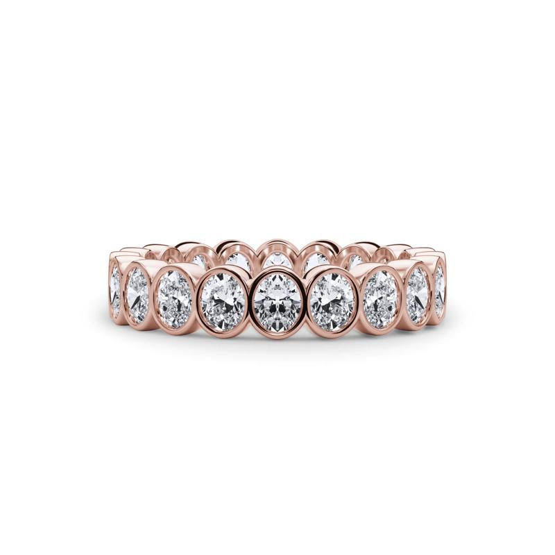 Diamond Oval Bezel Eternity Band in 14K Rose Gold &#40;2 ct. tw.&#41; – Image 1 of 4