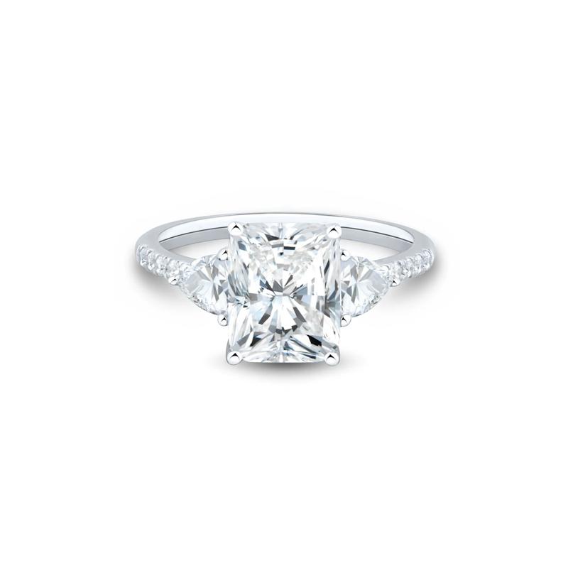 Lab Grown Diamond Limited Edition Radiant-Cut Engagement Ring in 14K White Gold &#40;3 1/2 ct. tw.&#41; – Image 1 of 3