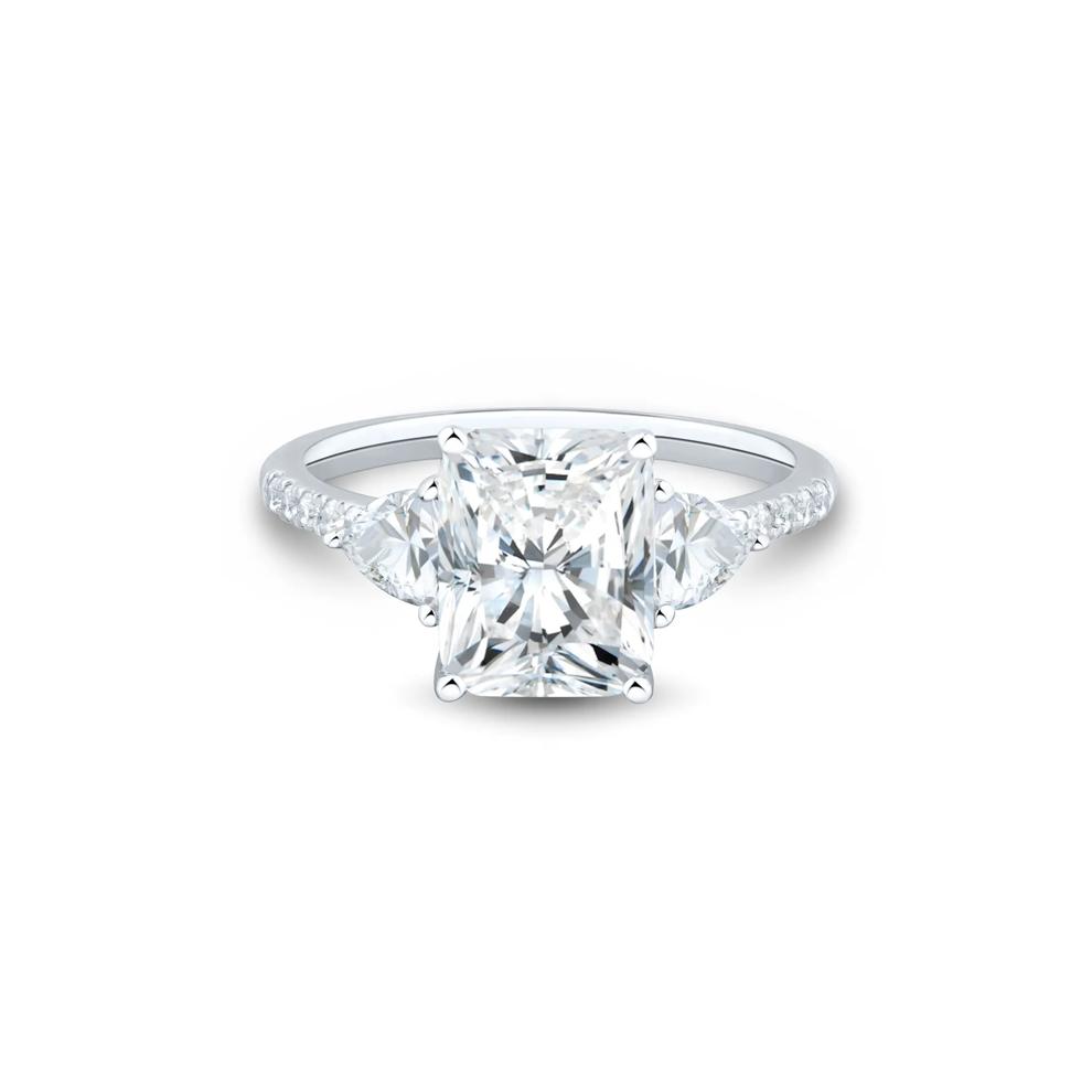 Lab Grown Diamond Limited Edition Radiant-Cut Engagement Ring in 14K White Gold (3 1/2 ct. tw.) – Image 1 of 3