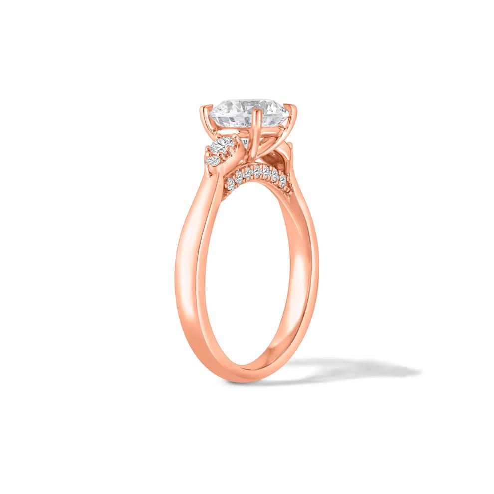 Lab Grown Diamond Round Center Engagement Ring in 10K Rose Gold (1 3/4 ct. tw.) – Image 3 of 4