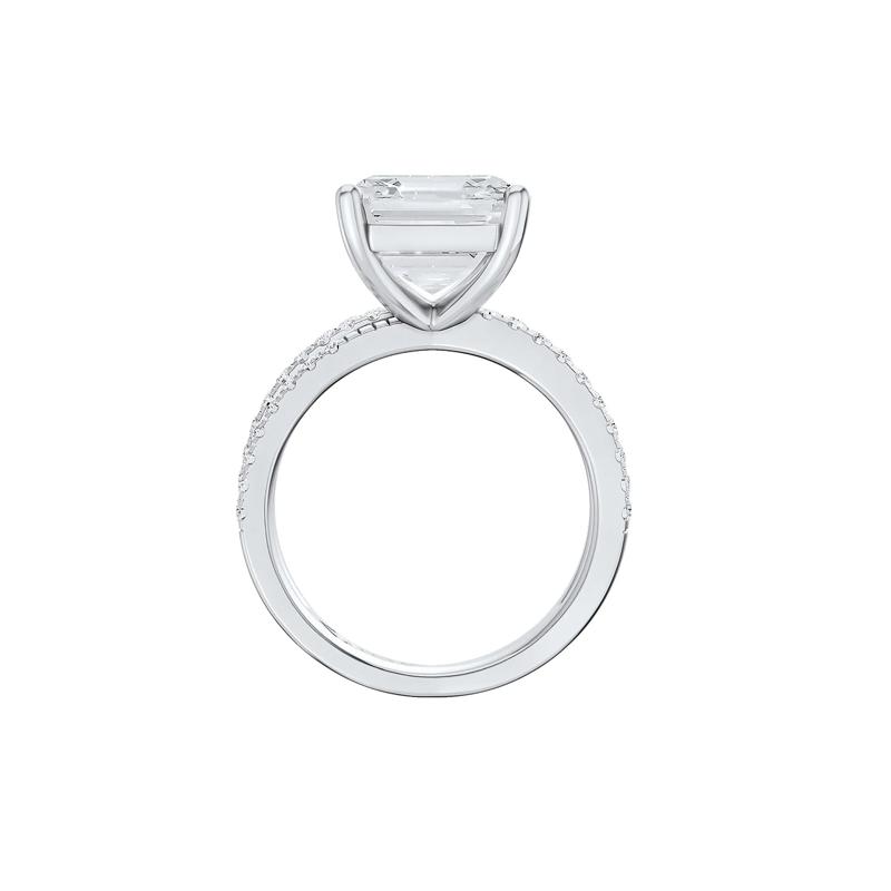 Lainey Lab Grown Diamond Asscher-Cut Engagement Ring in 14K White Gold &#40;5 1/3 ct. tw.&#41; – Image 4 of 5
