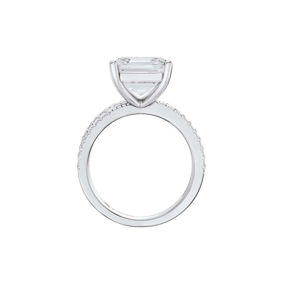 Lainey Lab Grown Diamond Asscher-Cut Engagement Ring in 14K White Gold (5 1/3 ct. tw.) – Image 4 of 5