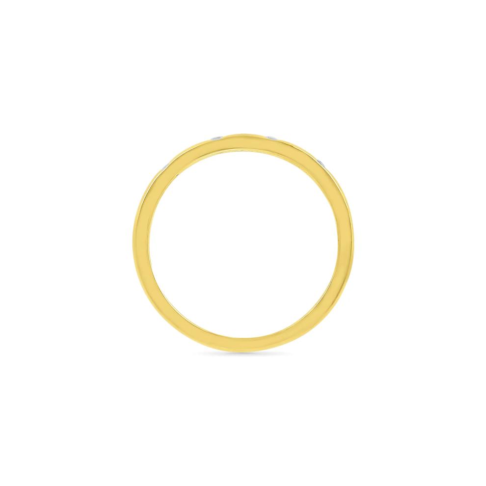 Diamond Accent Burnished Band in 10K Yellow Gold – Image 2 of 5