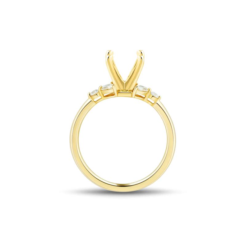 Lab Grown Diamond Semi-Mount Engagement Ring in 14K Yellow Gold &#40;1/4 ct. tw.&#41; – Image 4 of 6