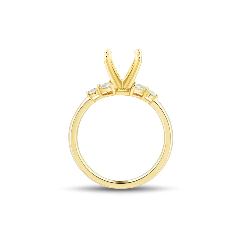 Lab Grown Diamond Semi-Mount Engagement Ring in 14K Yellow Gold (1/4 ct. tw.) – Image 4 of 6