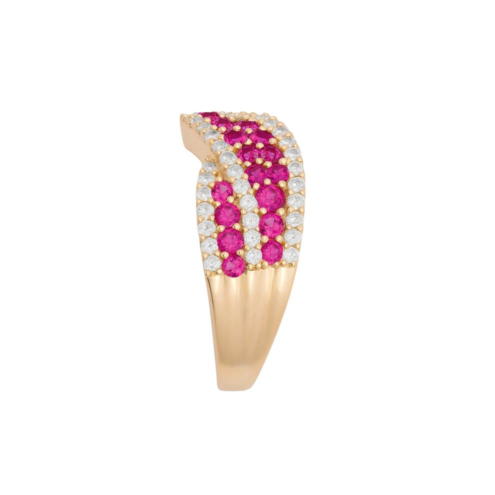 Ruby and Diamond Ring in 10K Yellow Gold (3/8 ct. tw.) – Image 3 of 3