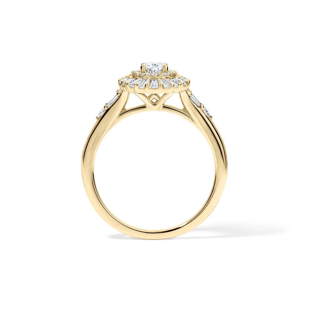 Diamond Oval Halo Engagement Ring in 14K Yellow Gold (1 ct. tw.) – Image 2 of 4