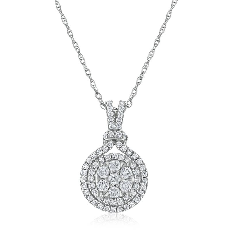Diamond Pendant in 10K White Gold (1/2 ct. tw.) – Image 1 of 3